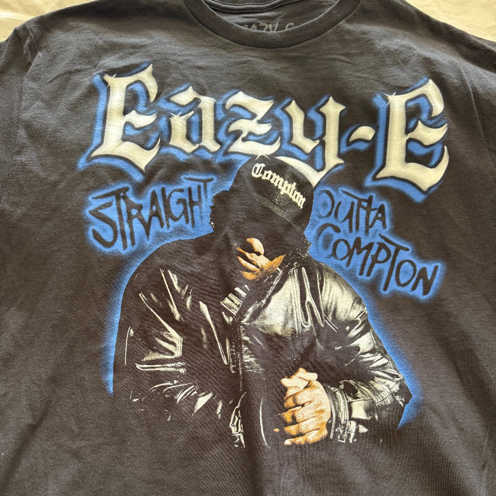 T Shirt Easy E Straight Outta Compton Black Tee